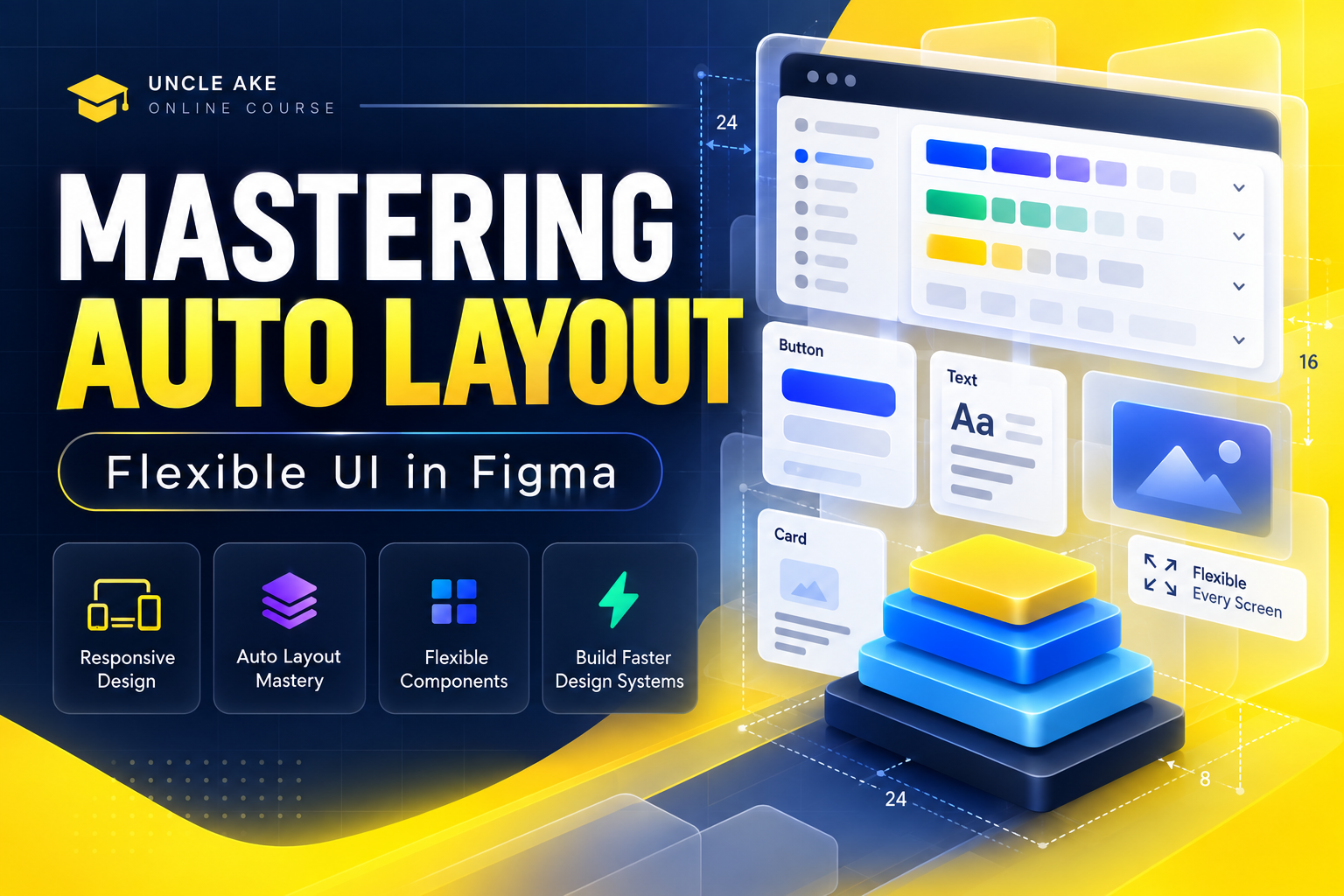 ภาพกรอบ Layout ซ้อนกันและการจัดระยะห่างขององค์ประกอบ
